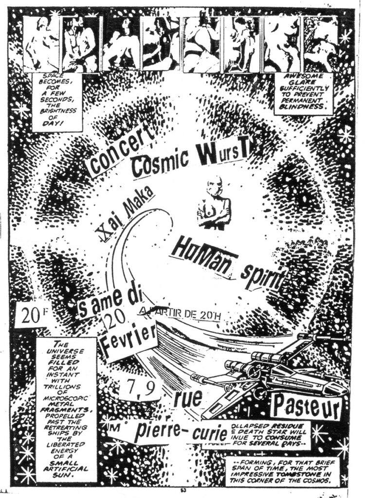 1988.02.20-Cosmic-Wurtz-Flyer01-750x1024 Xai Maka, Cosmic Wurst, Human Spirit (20/02/88)