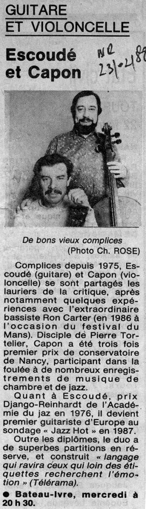 1988.02.23-Presse-NR01-51-Z-4-295x1024 Christian Escoudé et Jean-Charles Capon (24/02/88)