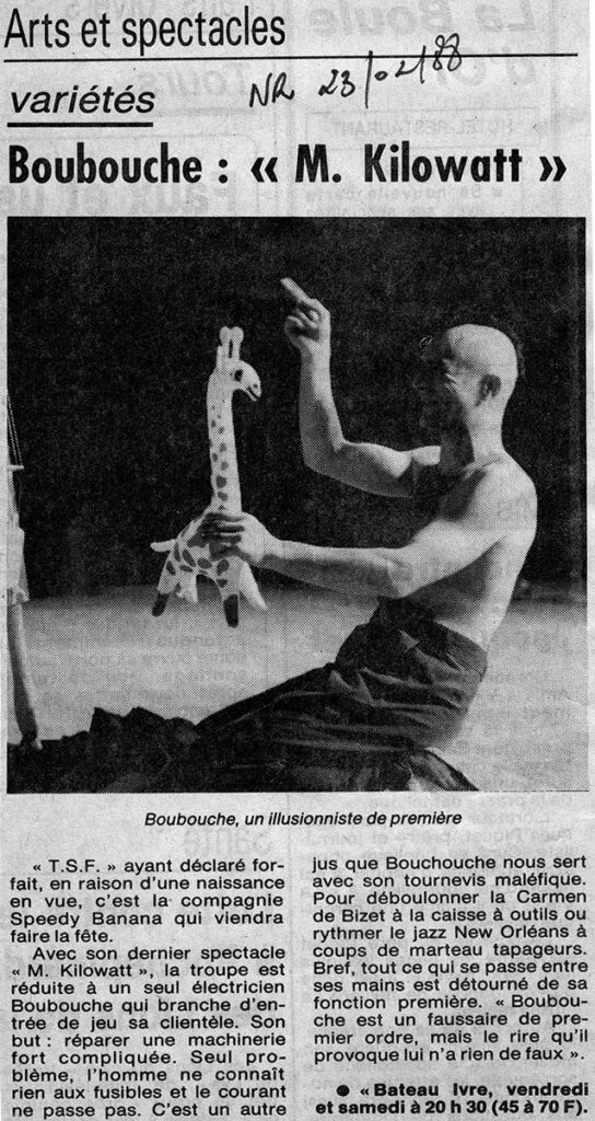1988.02.23-Presse-NR02-51-Z-4-544x1024 T.S.F. (annulé), Speedy Banana "M. Kilowatt" (26 et 27/02/88)
