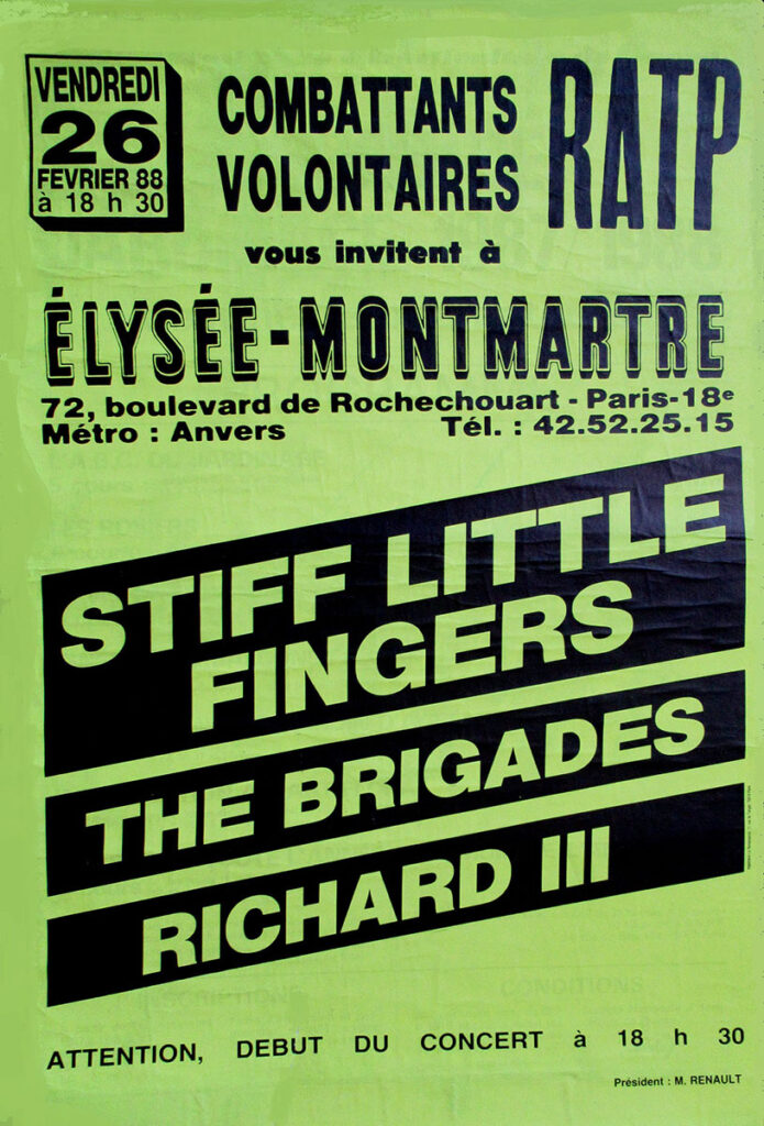 1988.02.26-1987.05.02-Richard-IIIAF-695x1024 Richard III, Stiff Little Fingers (UK), the Brigades (26/02/88) Annulé