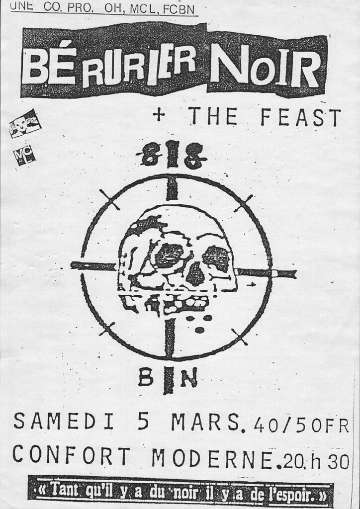 1988.03.05-Affiche01-A3-photocopiee-Copie-724x1024 "Scoop en Stock" The Feast, Bérurier Noir (05/03/88)
