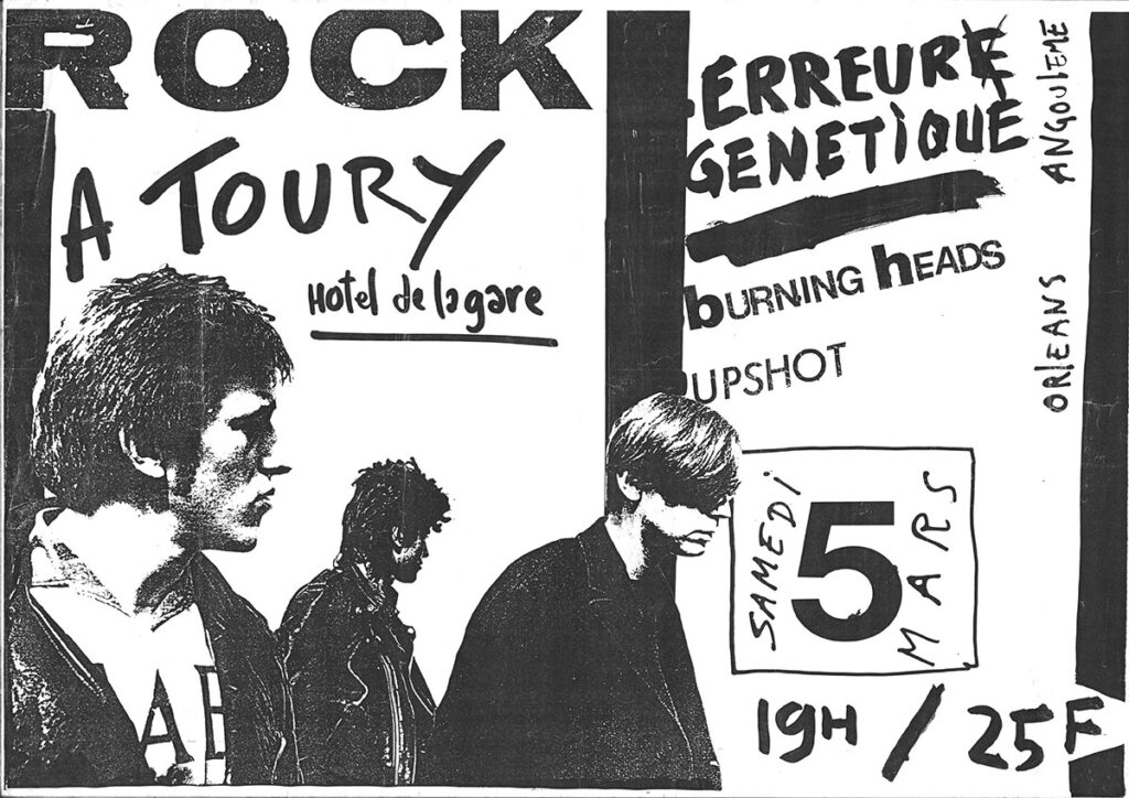 1988.03.05-Affiche02-A3-photocopiee-Michel-Rose-1024x724 Erreur Génétique, Burning Heads, Up Shot (05/03/88)