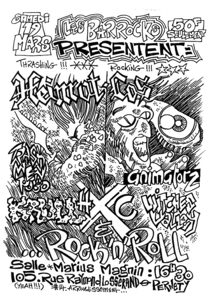1988.03.19-Flyer-Barrocks-706x1024 Heimat Los, Trashmen Pogo, Animator Z, Krull, Witches Valley (19/03/88)