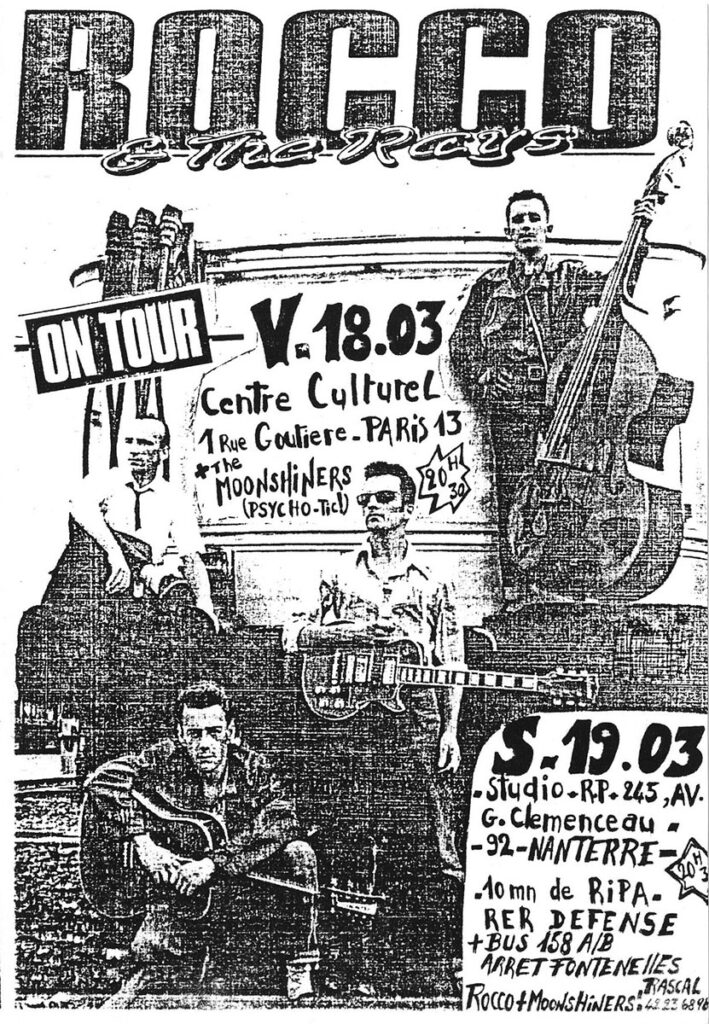 1988.03.19-Flyer01-Milouf-709x1024 Rocco and the Rays, Saïgon ou Moonshiners (19/03/88)