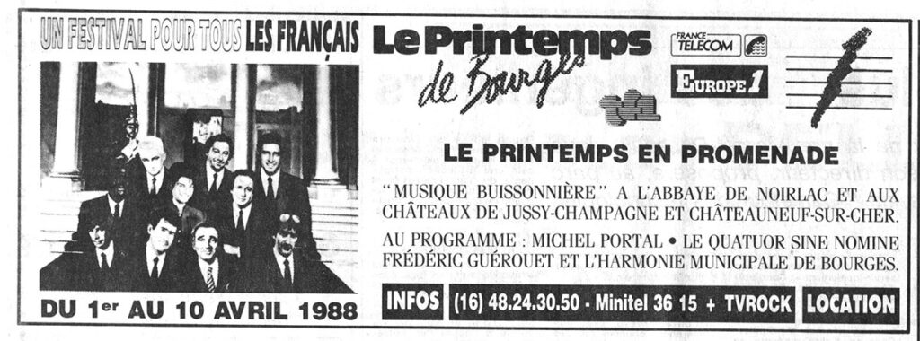 1988.02.27-NRCO.4ADPRE-1024x380 "Printemps de Bourges" (01 au 10/04/88)