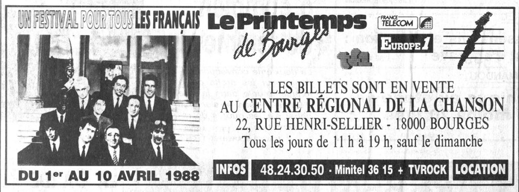 1988.03.14-NRCO.2ADPREb-1024x380 "Printemps de Bourges" (01 au 10/04/88)