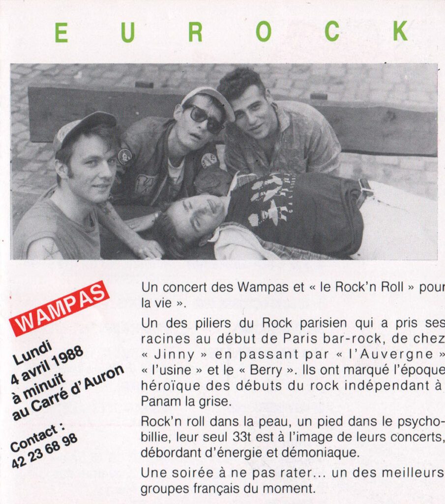 1988.04.01-Rock-parisien-LVCPRO4C-905x1024 "Printemps de Bourges" Wild Ones, les Wampas (04/04/88)