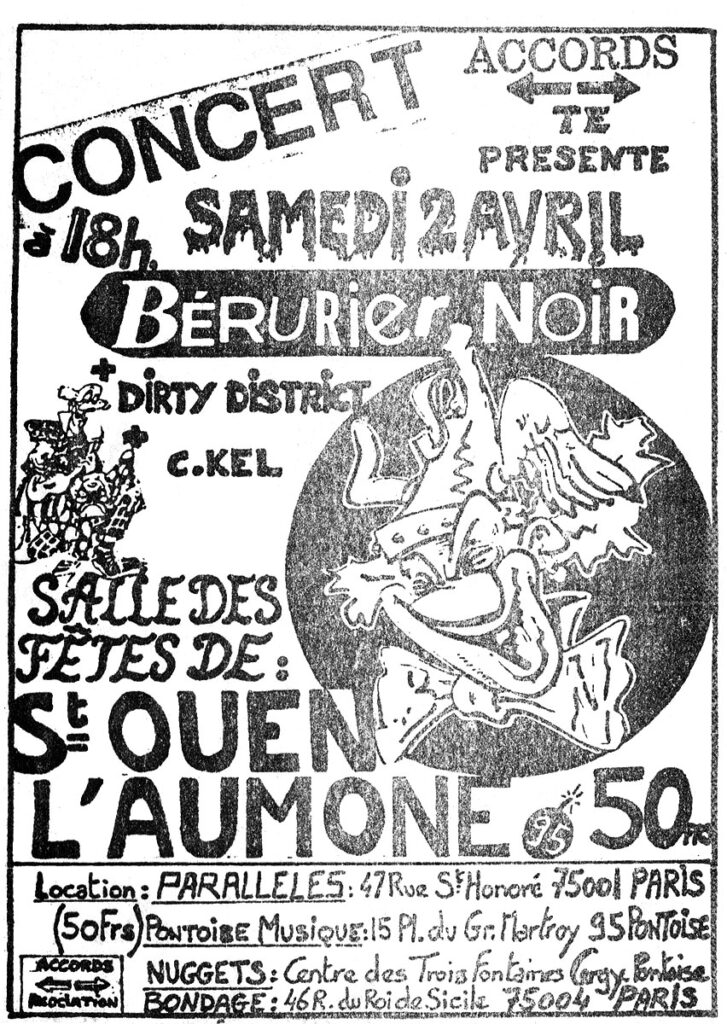 1988.04.02-Flyer01r-727x1024 C Kel, Dirty District, Bérurier Noir (02/04/88)