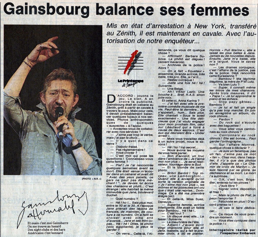 1988.04.02-NRCO.NADPREa-1024x940 "Printemps de Bourges" Elli Medeiros, Serge Gainsbourg (03/04/88)