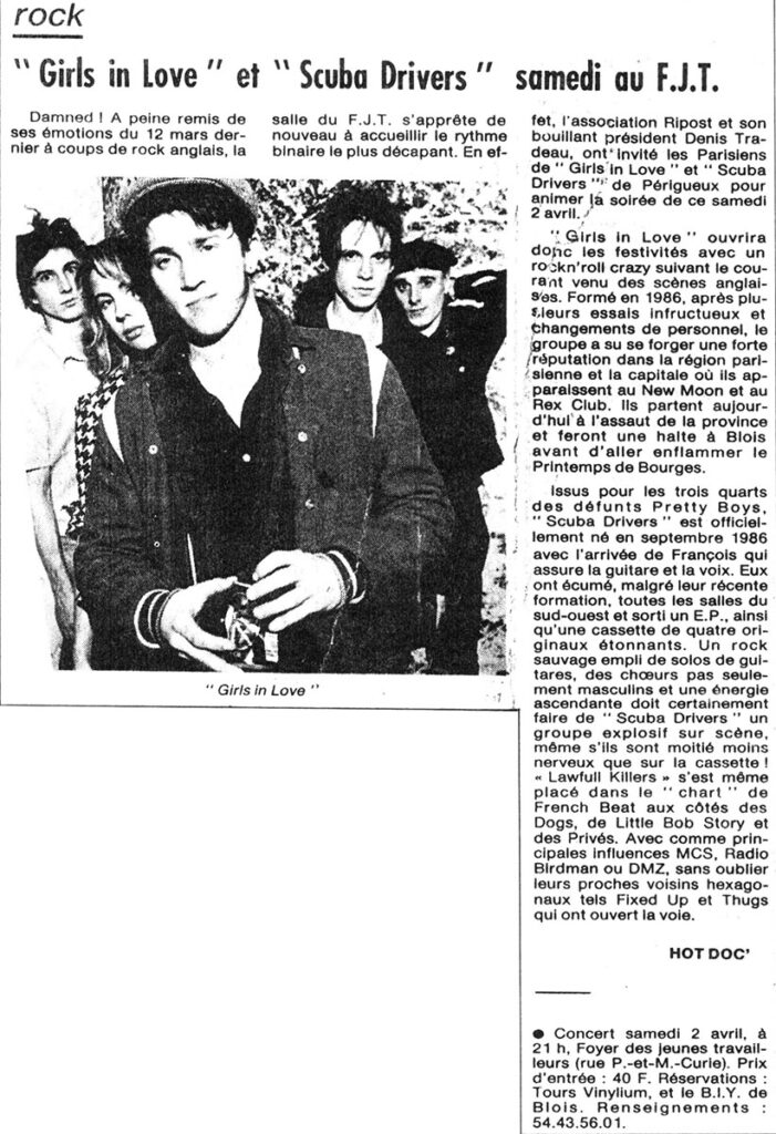 1988.04.02-RipostPRE01-701x1024 Girls in Love, Scuba Drivers (02/04/88)