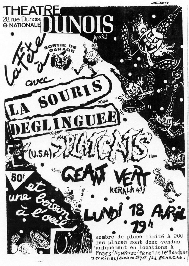 1988.04.18-Flyer01-Max-Well-727x1024 La Souris Déglinguée, Splatcats, Géant Vert Karbala 413 (18/04/88)