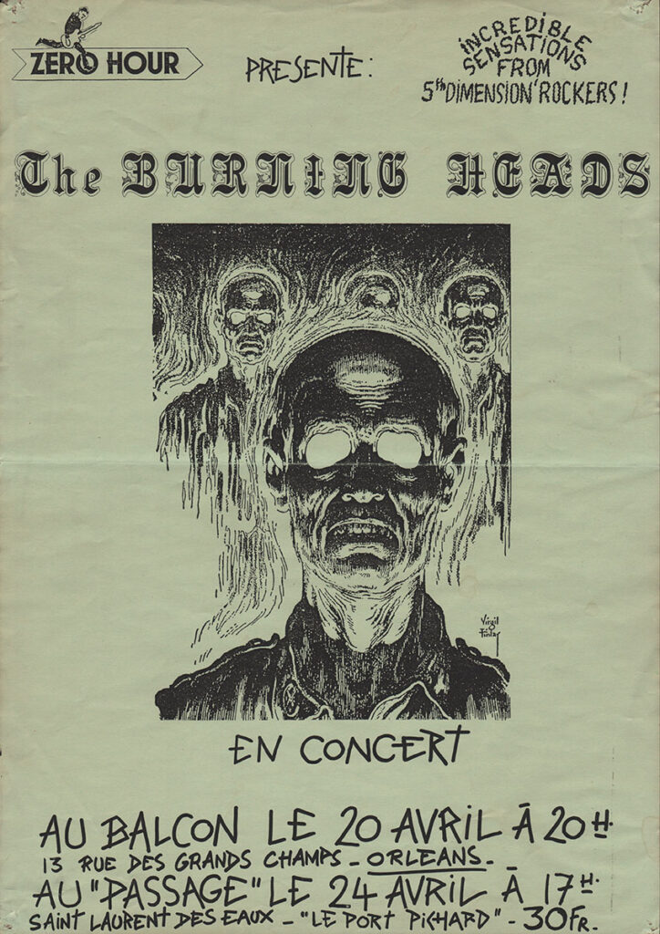 1988.04.20-Affiche01-A3-photocopiee-Michel-Rose-724x1024 Three Time Loser, Burning Heads, Prospectors (24/04/88)