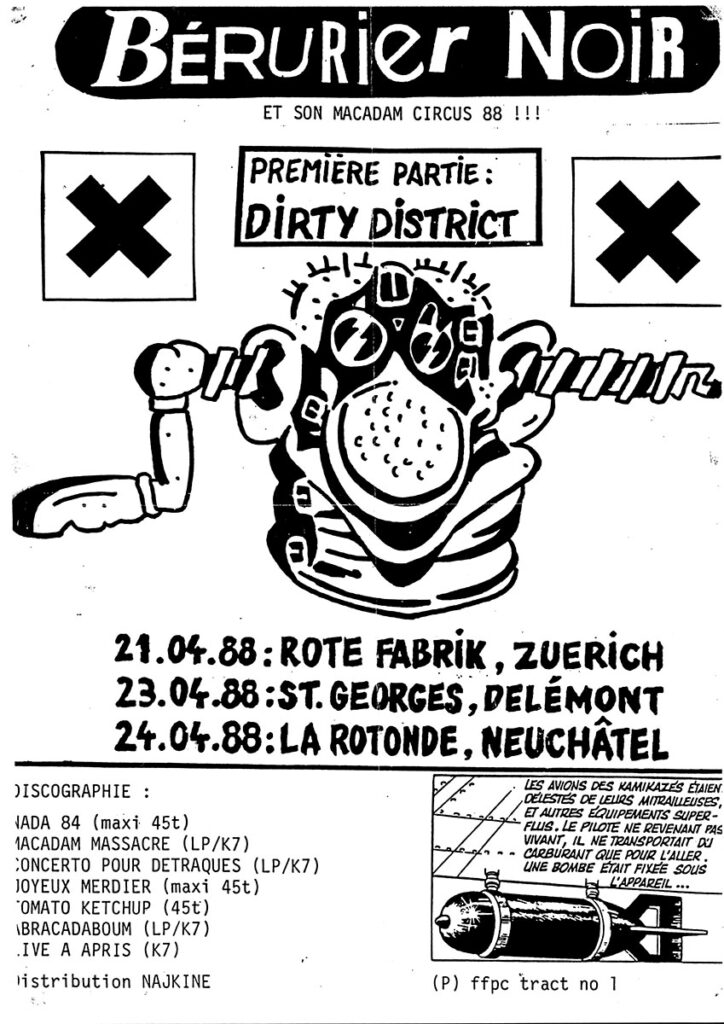 1988.04.21-Berurier-Noir-Affiche01-A3-photocopiee-Philippe-Ricard-Copie-724x1024 Dirty District, Bérurier Noir (24/04/88)