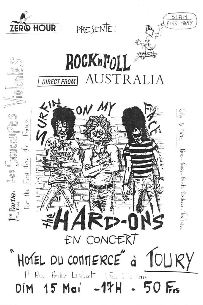 1988.05.15-Hard-Ons-Flyer01-Milouf-683x1024 The Hard-Ons, les Soucoupes Violentes (15/05/88)