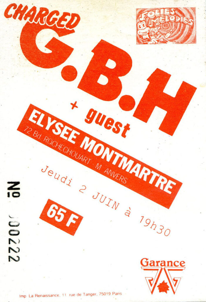 1988.06.02-GBH-Elysee-Montmartre-701x1024 M.S.T. Masked Raiders, Peter Test Tube, G.B.H. (02/06/88)