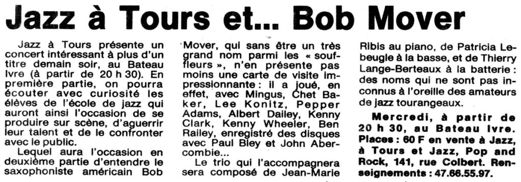 1988.06.07-NRCO.3ADPREb-1024x358 "Soirée école Jazz à Tours" Bob Mover (08/06/88)