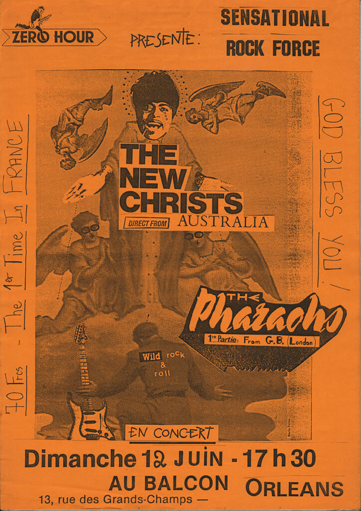 1988.06.12-Affiche-A3-photocopiee-01-724x1024 The Pharaohs, New Christs (12/06/88)