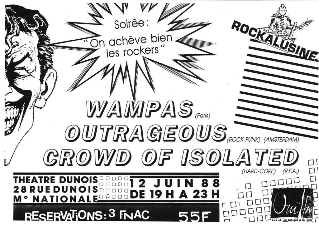 1988.06.12-Flyer01-Gerald-Biot-1024x724 Wampas, Outrageous, Crowd of Isolated (12/06/88)