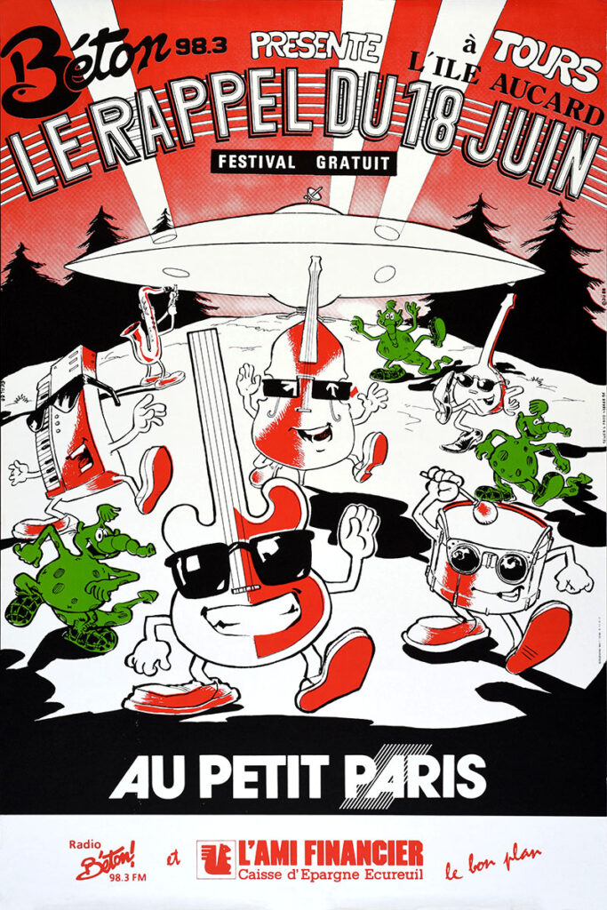 1988.06.18-Affiche02-80-120-serigraphiee-TB-Radio-Beton-Copie-683x1024 "Le rappel du 18 juin" (18/06/88)