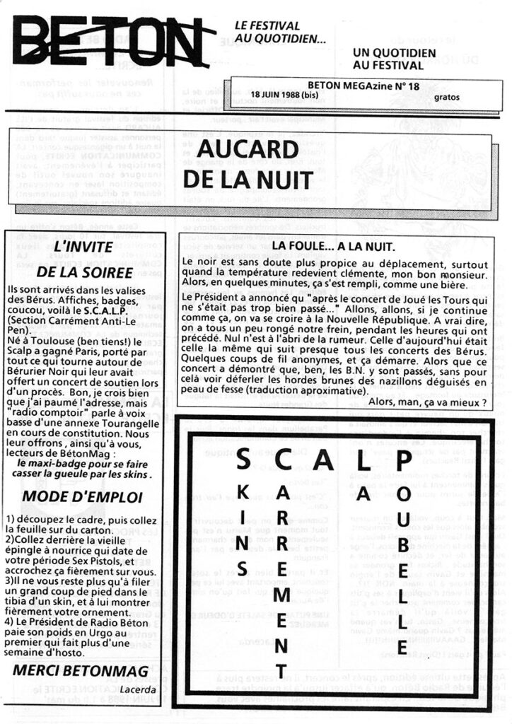 1988.06.18-Beton-megazine-18-Petit-DanielDOr-724x1024 "Le rappel du 18 juin" (18/06/88)