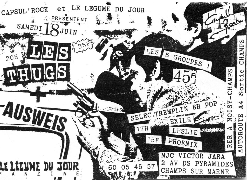 1988.06.18-maquette-Max-WellFL-1024x745 Exile, Leslie, Phoenix, Ausweis, les Thugs (18/06/88)