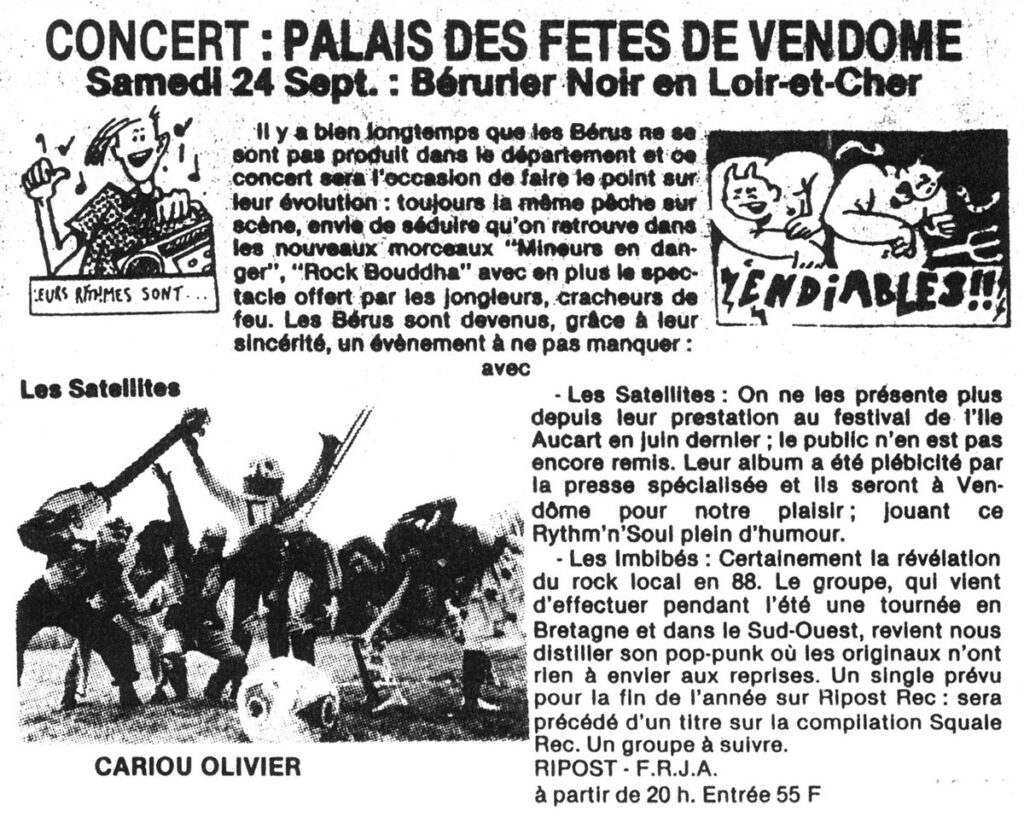1988.09.24-RipostPRE4-1024x817 Les Imbibés, les Satellites, Bérurier Noir (24/09/88)