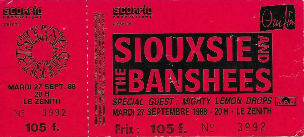 1988.09.27-Ticket01-1024x463 Mighty Lemon Drops, Siouxsie and The Banshees (27/09/88)