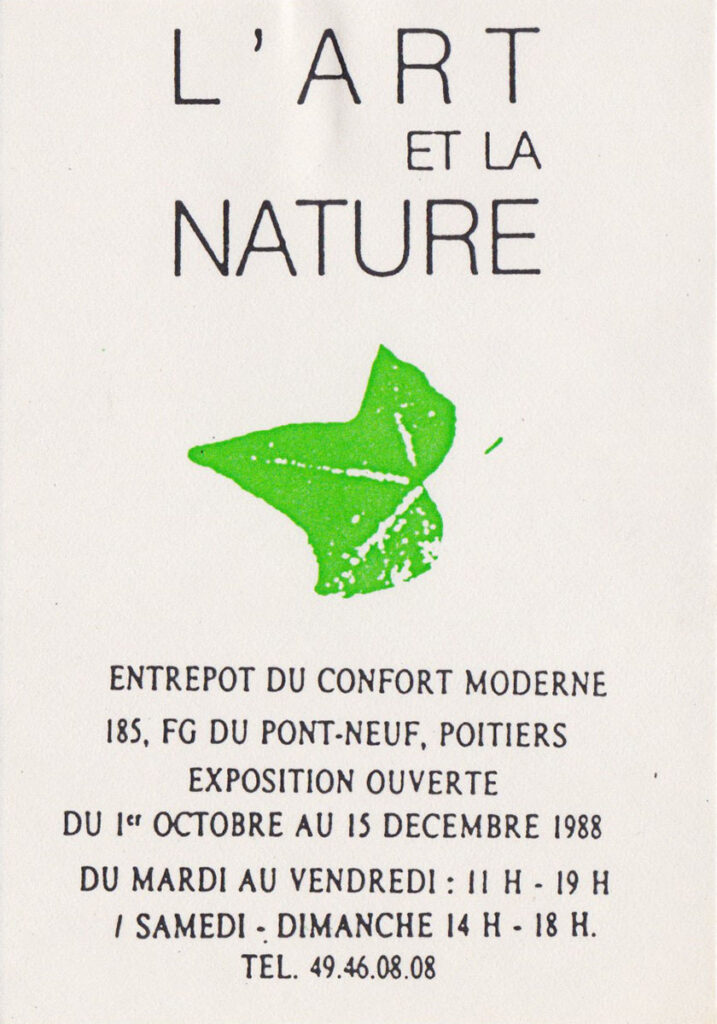 1988.10.01-Flyer01-Oreille-est-Hardie-717x1024 "Hang Art 88 - L'art et la nature" (01/10 au 15/12/88)