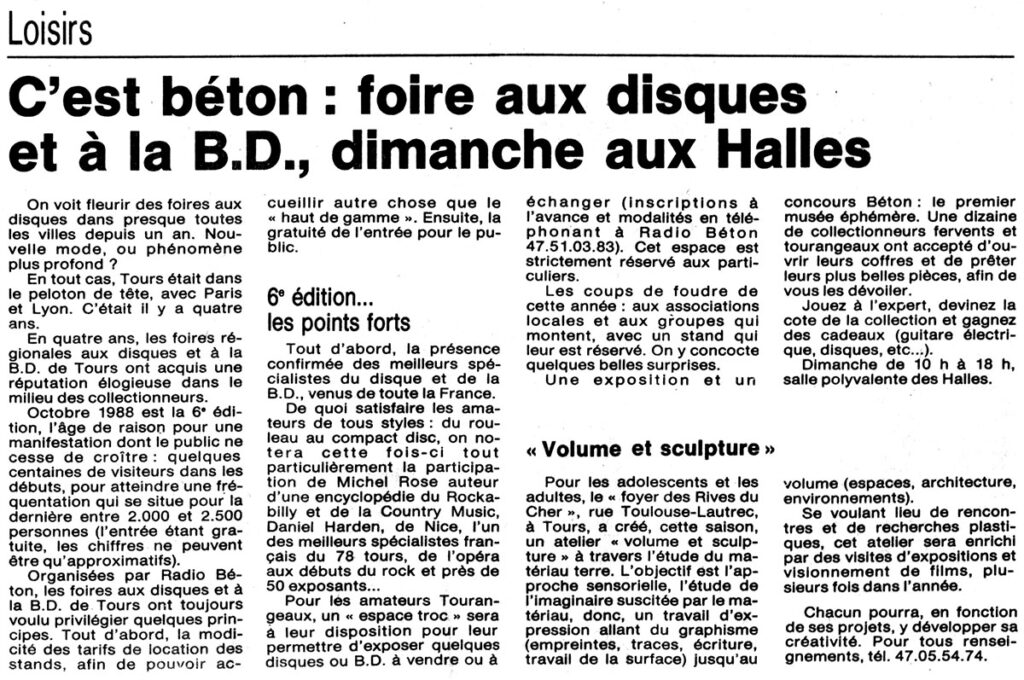1988.10.20-NRCO.8ADPREa-1024x680 "Foire aux disques" (23/10/88)