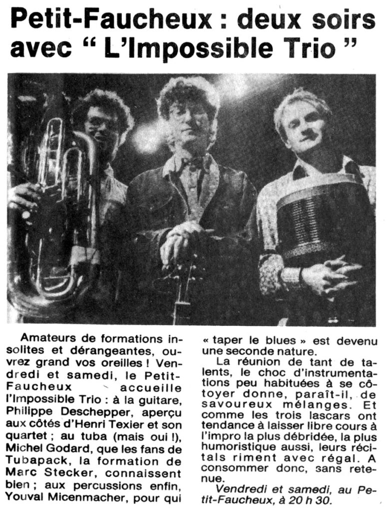 1988.10.25-NRCO.3ADPREc-773x1024 L’Impossible Trio (28 et 29/10/88)