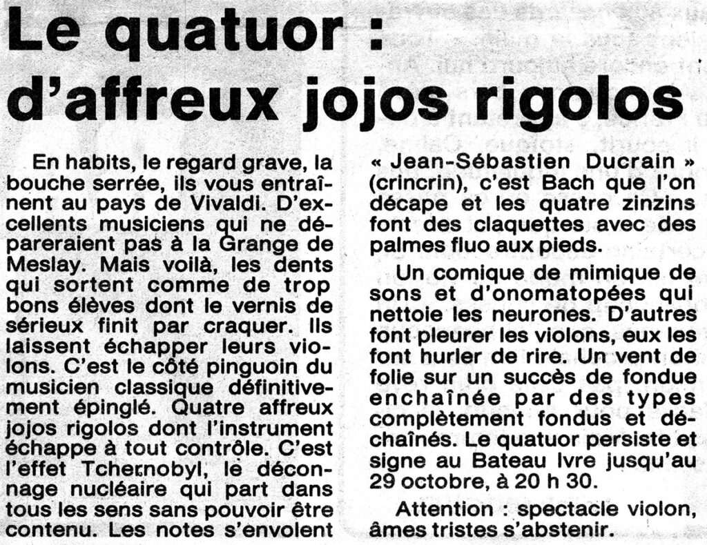 1988.10.25-Presse-NR01-51-Z-4-2-1024x790 Le Quatuor (25 au 29/10/88)