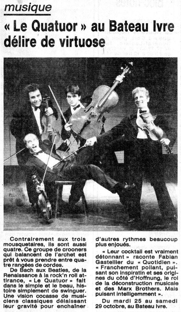 1988.10.25-Presse-NR01-51-Z-4-595x1024 Le Quatuor (25 au 29/10/88)