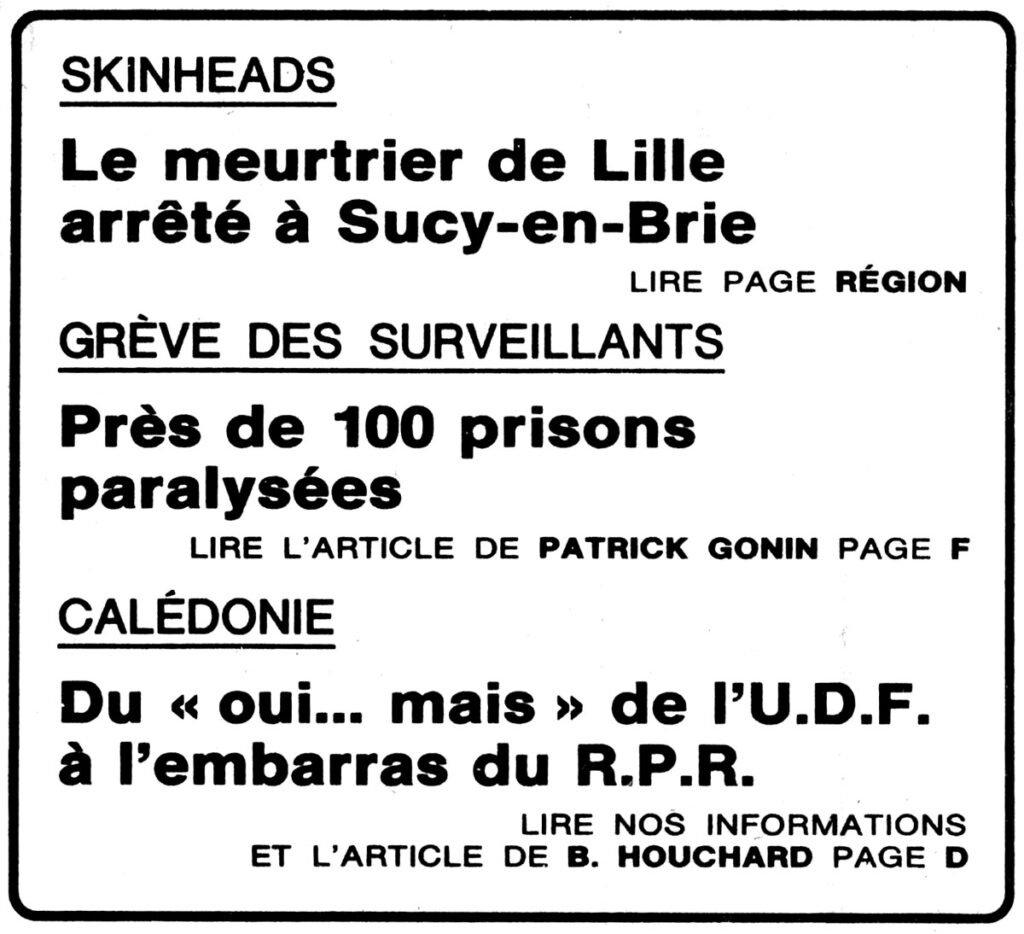 1988.10.07-NRCO.1ADPREa-1024x934 Un jeune homme agressé par des skins (16/11/88)