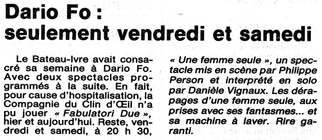 1988.11.02-Presse-NR01-51-Z-4-2-1024x447 Compagnie Clin d’œil "Fabulatorie due" (02 et 03/11/88) annulé