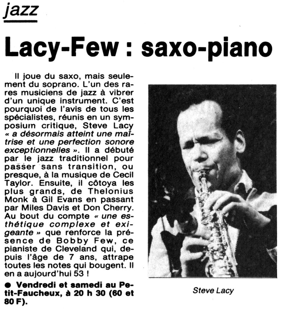 1988.11.08-NRCO.3ADPREa-933x1024 Steve Lacy et Bobby Few (11 et 12/11/88)