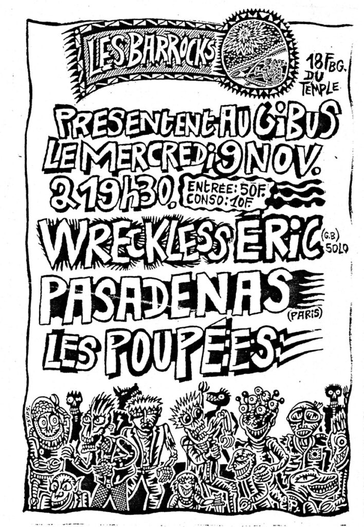 1988.11.09-Fred-MoulinFL-708x1024 Eric Wreckless, Pasadenas, les Poupées (09/11/88)