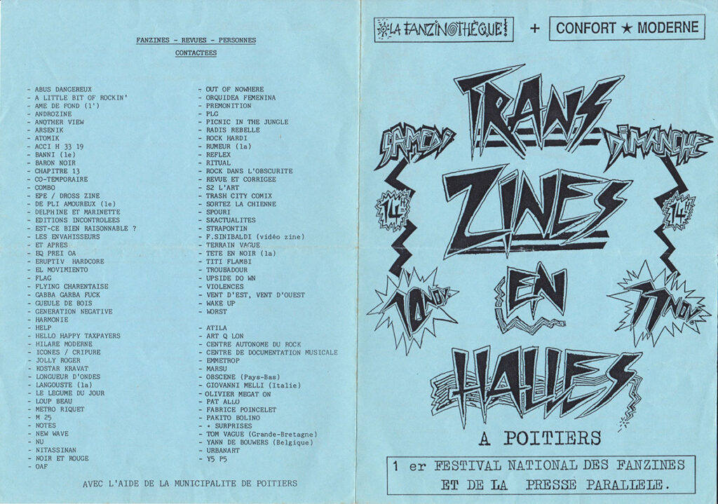 1988.11.10-Doc01r-Oreille-est-Hardie-1024x719 "Trans zines en halles" Watchmen, Karbala 413 (10/11/88)