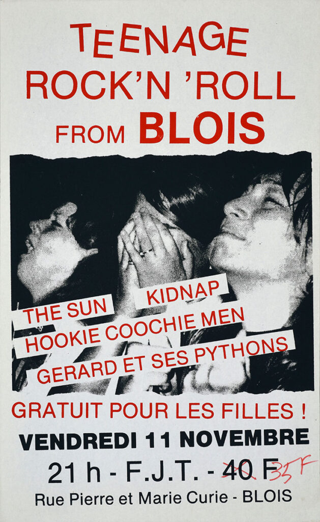 1988.11.11-Affiche01-43-70-serigraphiee-Copie-629x1024 "Teenage rock'n'roll from Blois" (11/11/88)