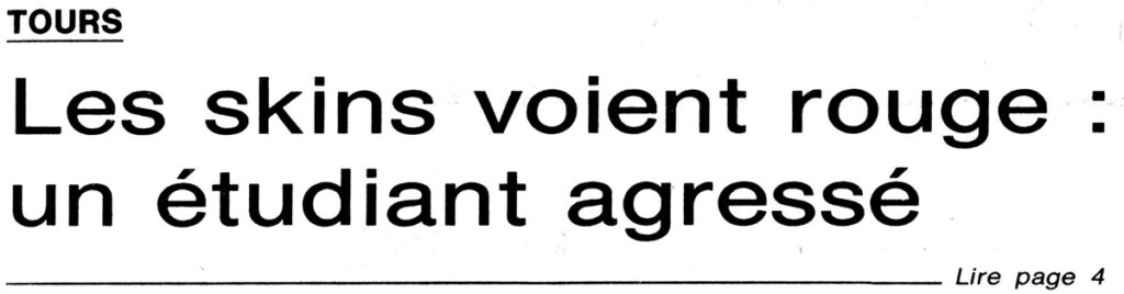 1988.11.22-NRCO.1ADPREa-1024x268 Un jeune homme agressé par des skins (16/11/88)