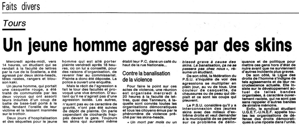 1988.11.22-NRCO.4ADPRE-1024x435 Un jeune homme agressé par des skins (16/11/88)