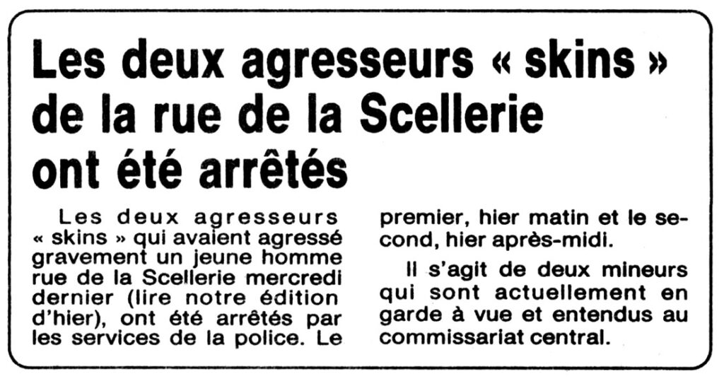1988.11.23-NRCO.4ADPRE-1024x539 Un jeune homme agressé par des skins (16/11/88)