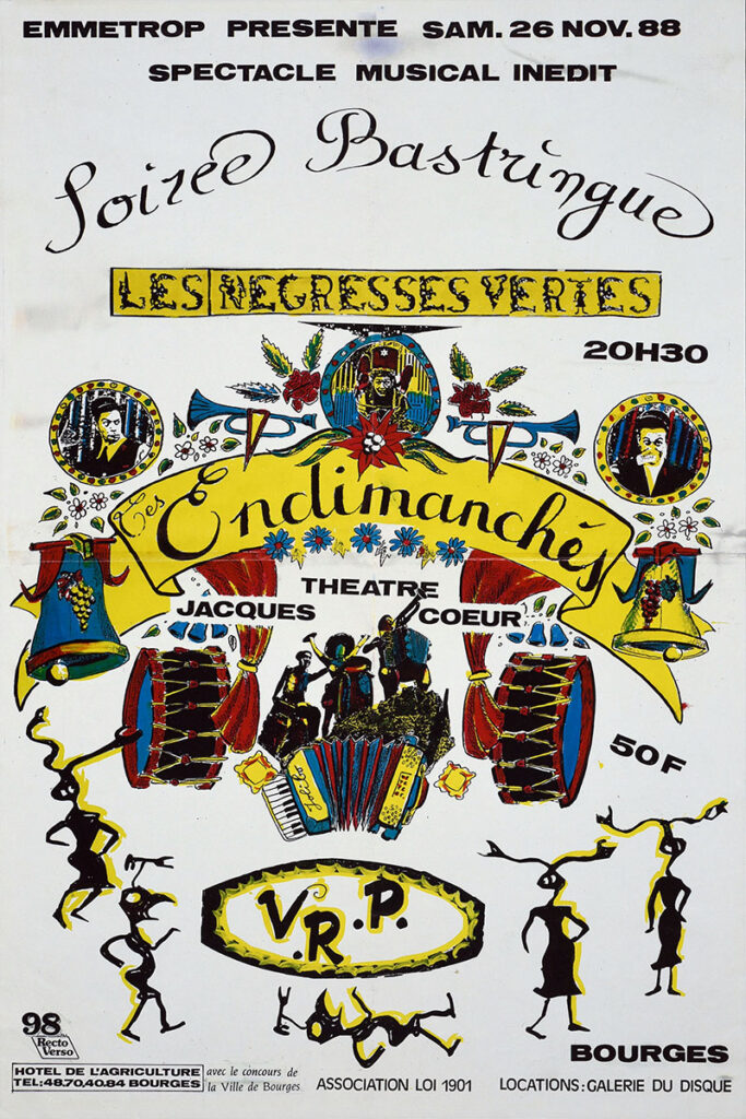 1988.11.26-Affiche01-40-60-imprimee-Michel-Rose-Copie-683x1024 Les Négresses Vertes, les Endimanchés, les VRP (26/11/88)