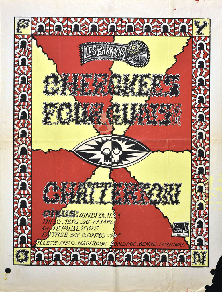 1988.11.28-496-652-serigraphiee-Fred-MoulinAFa-779x1024 Les Cherokees, Chatterton, Four Guns (28/11/88)