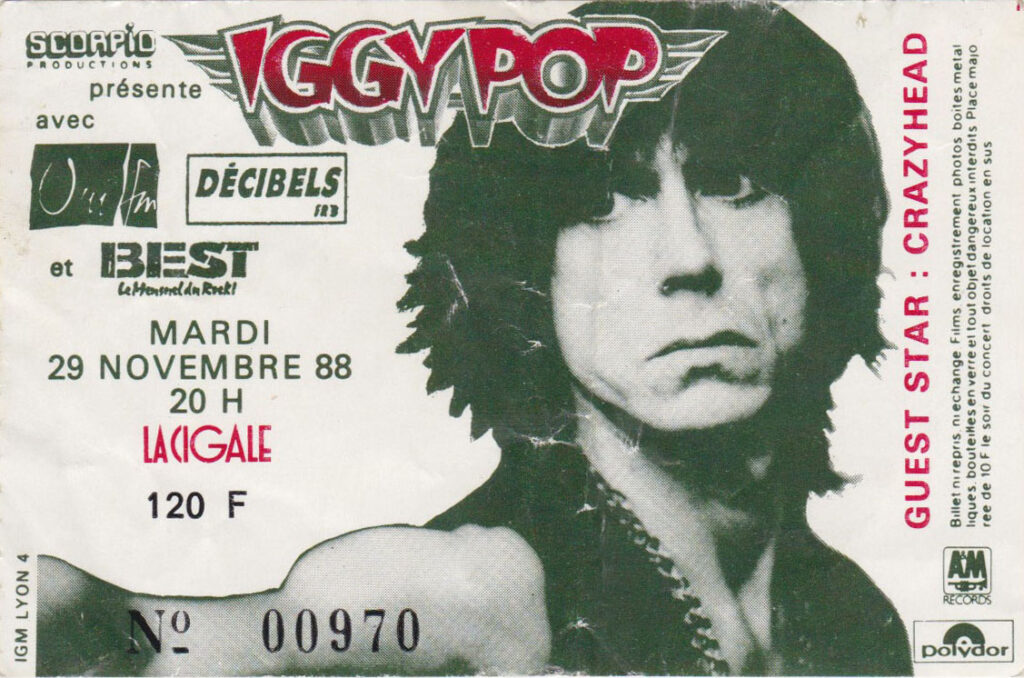 1988.11.29-Ticket01-LTDC-1024x678 Crazy Head, Iggy Pop (29/11/88)