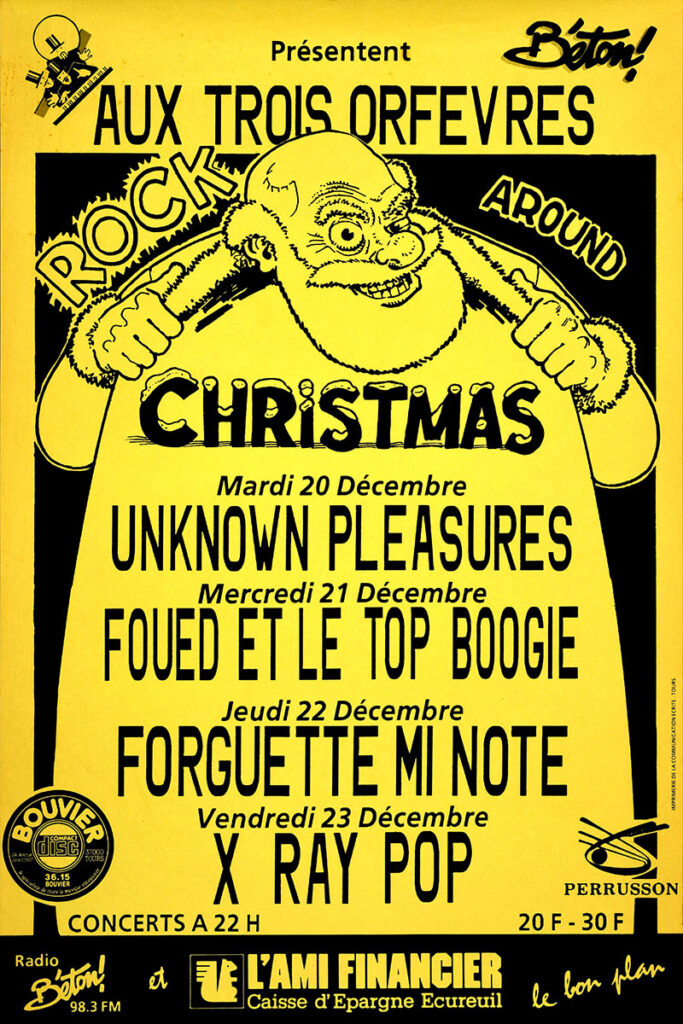 1988.12.20-Affiche01-40-60-imprimee-683x1024 "Rock around christmas" Unknown Pleasures (20/12/88)
