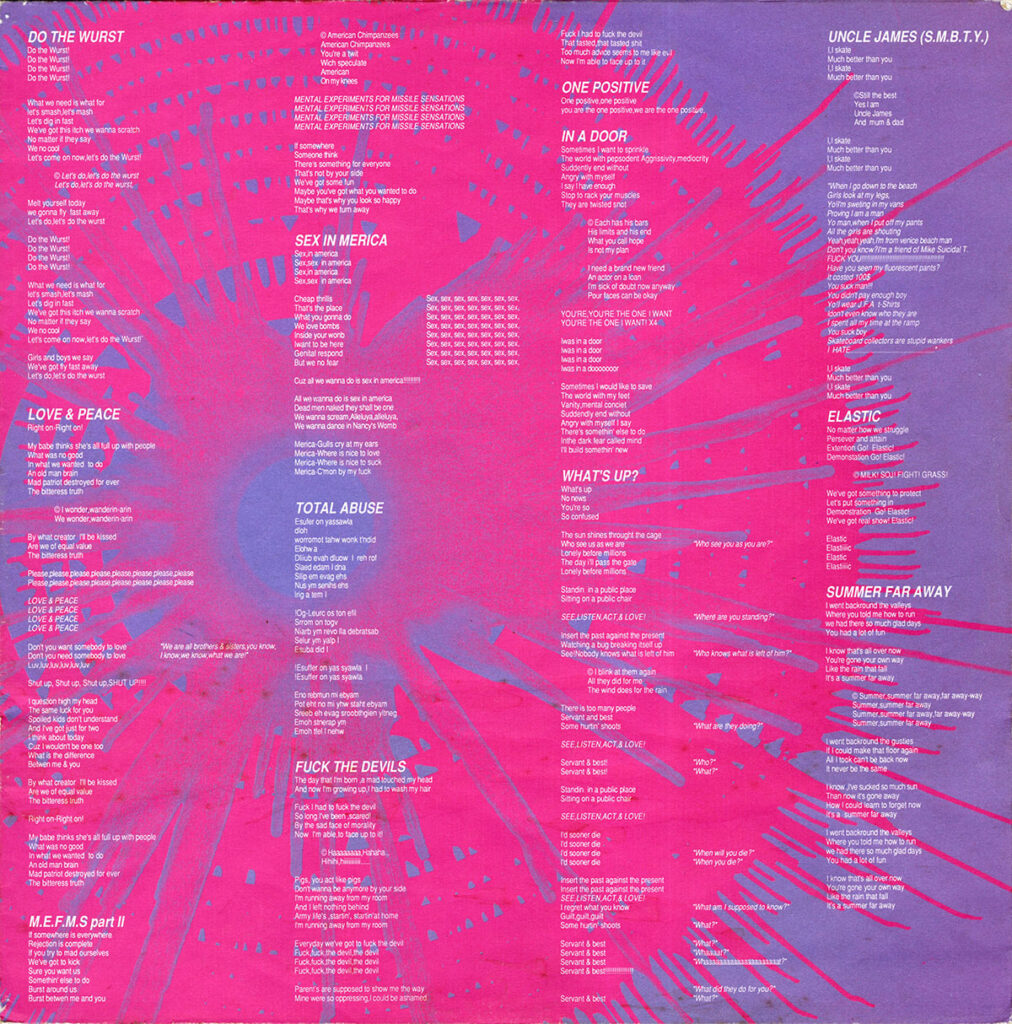 1989-Cosmic-wurst-Mental-Fred-MoulinDI05-1012x1024 Cosmic Wurst "Mental experiments for missile sensations"