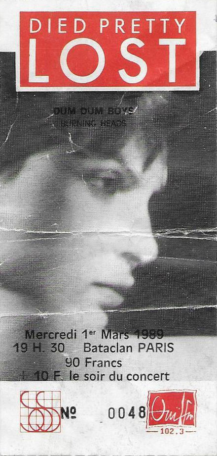 1989.03.01-Ticket02 Burning Heads, Dum Dum Boys, Died Pretty (01/03/89)