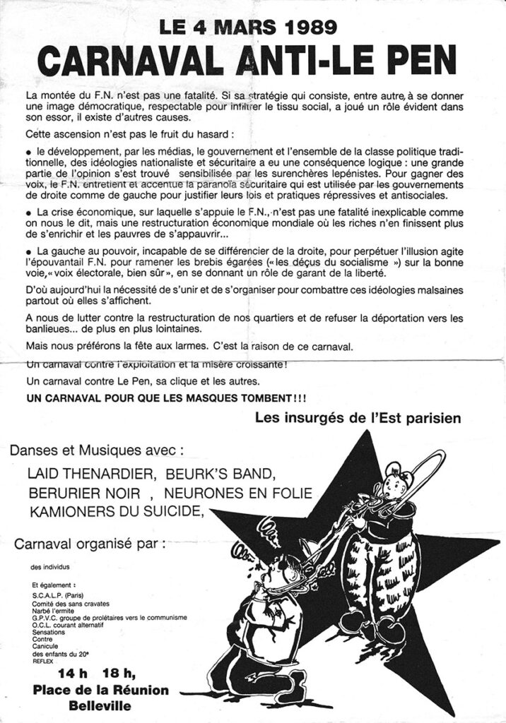 1989.03.04-FL-716x1024 "Carnaval Anti Le Pen" (04/03/89)