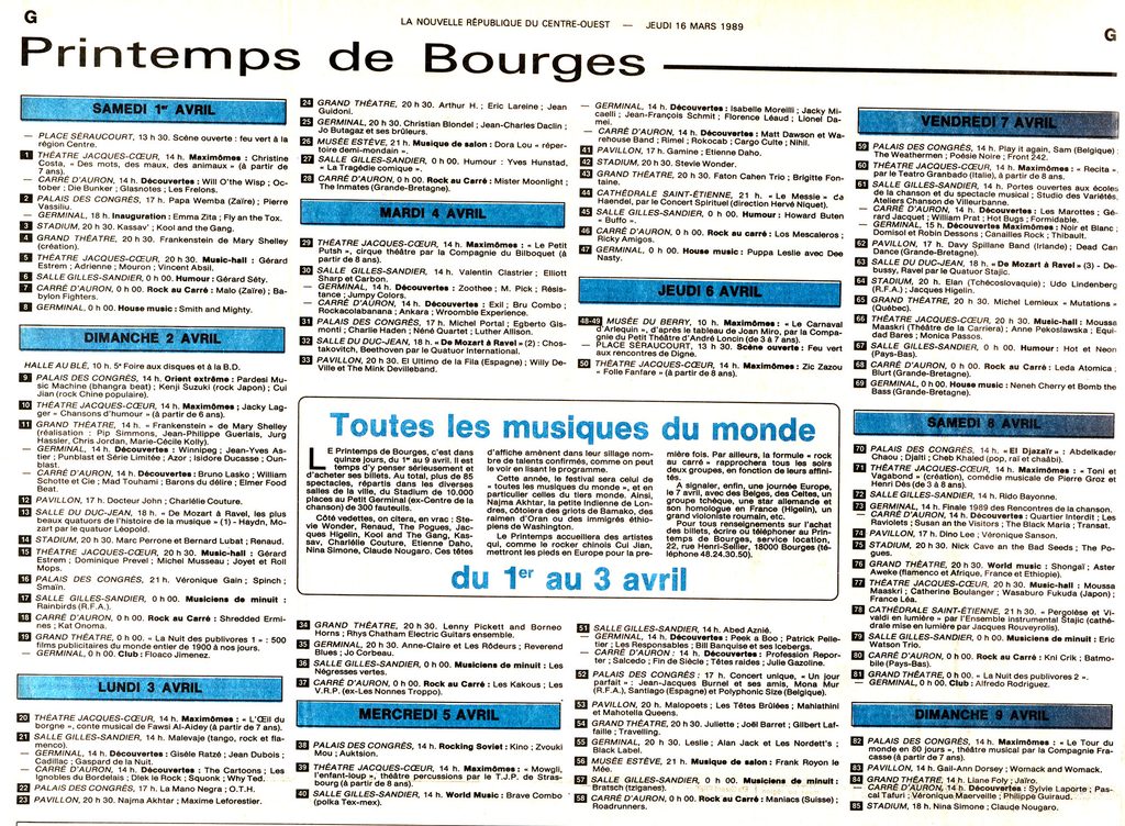 1989.03.16-NRCO.GADPRE-1024x752 "Printemps de Bourges" (01 au 09/04/89)