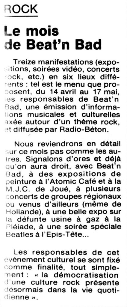 1989.04.11-NRCO.5ADPREb-424x1024 "Beat n’Bad" Les Rabat-Joie (27/04/89)